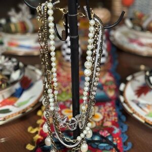 Silpada Brass Pearl Necklace convertible style…